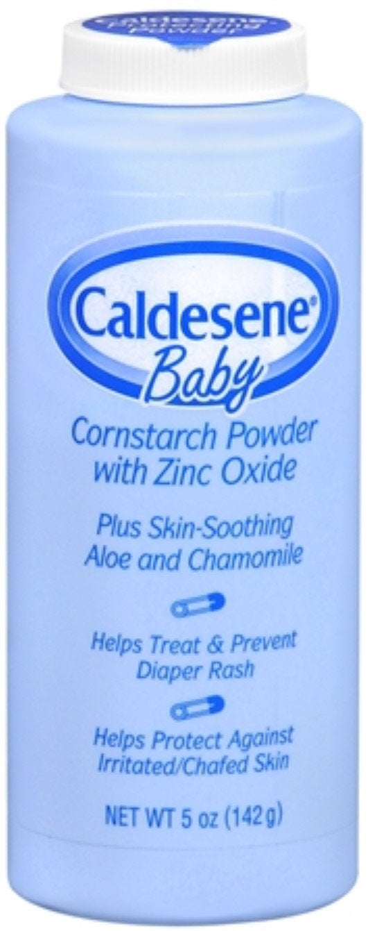 Caldesene Cornstarch Baby Powder with Zinc Oxide  Talc-Free Baby Powder  5 Oz (3 Pack)